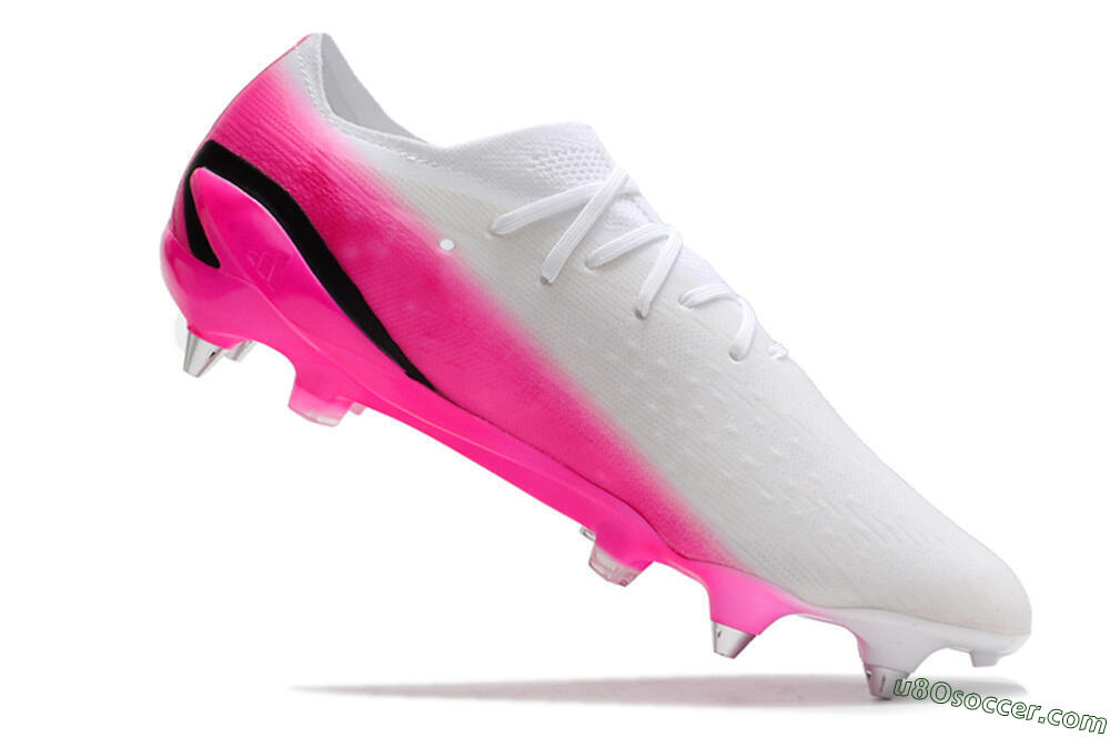Adidas X Speedportal.1 SG Soft Ground Soccer Cleats - White/Pink/Black 4