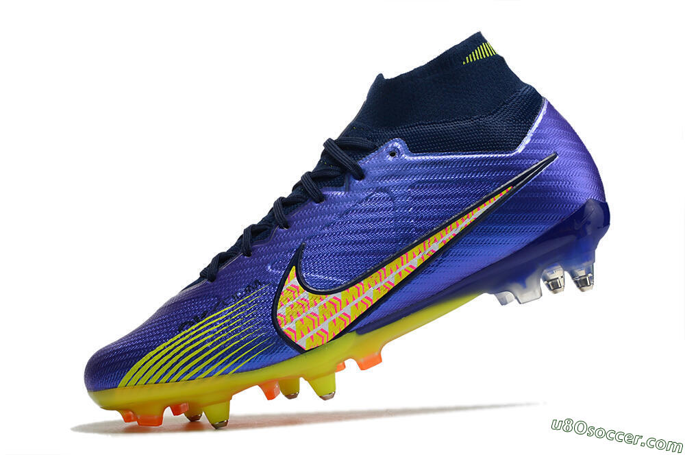 Nike Air Zoom Mercurial Superfly 9 Elite SG Soft Ground Soccer Cleats - Blue/Yellow/Pink 5