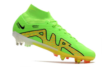Nike Air Zoom Mercurial Superfly 9 Elite SG Soft Ground Soccer Cleats - Green/Yellow/Pink