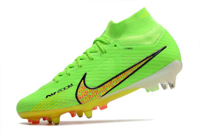 Nike Air Zoom Mercurial Superfly 9 Elite SG Soft Ground Soccer Cleats - Green/Yellow/Pink