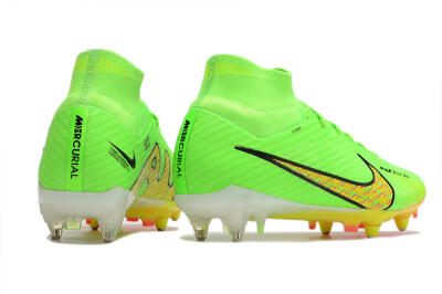Nike Air Zoom Mercurial Superfly 9 Elite SG Soft Ground Soccer Cleats - Green/Yellow/Pink