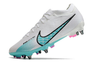Nike Air Zoom Mercurial Vapor 15 Elite SG Soft Ground Soccer Cleats - White/Blue/Black