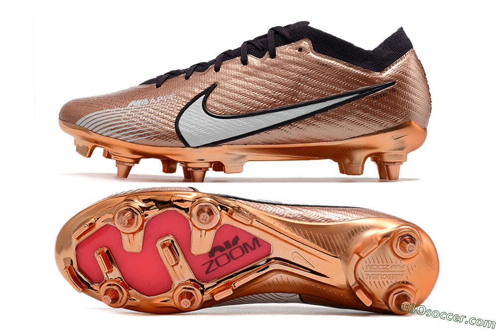 Nike Air Zoom Mercurial Vapor 15 Elite SG Soft Ground Soccer Cleats - Gold/White/Black 0