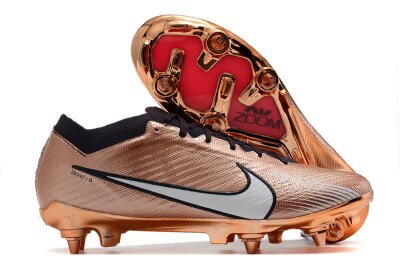 Nike Air Zoom Mercurial Vapor 15 Elite SG Soft Ground Soccer Cleats - Gold/White/Black
