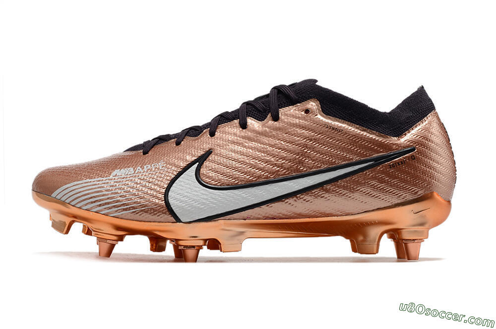 Nike Air Zoom Mercurial Vapor 15 Elite SG Soft Ground Soccer Cleats - Gold/White/Black 2