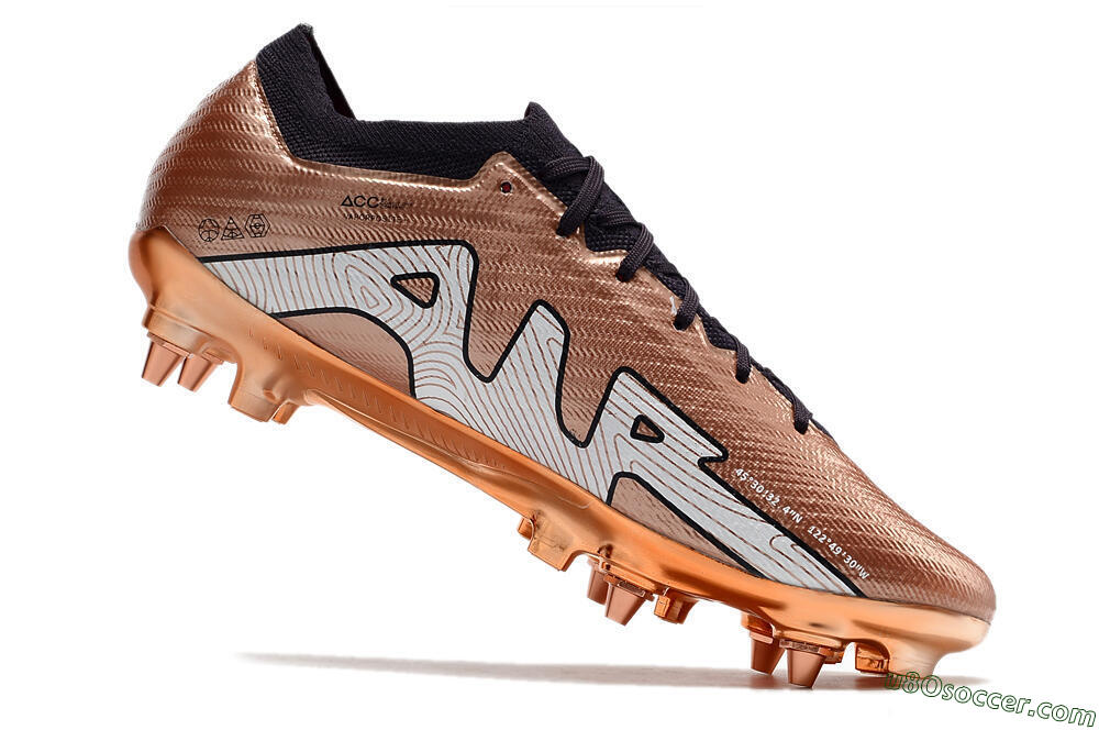Nike Air Zoom Mercurial Vapor 15 Elite SG Soft Ground Soccer Cleats - Gold/White/Black 4