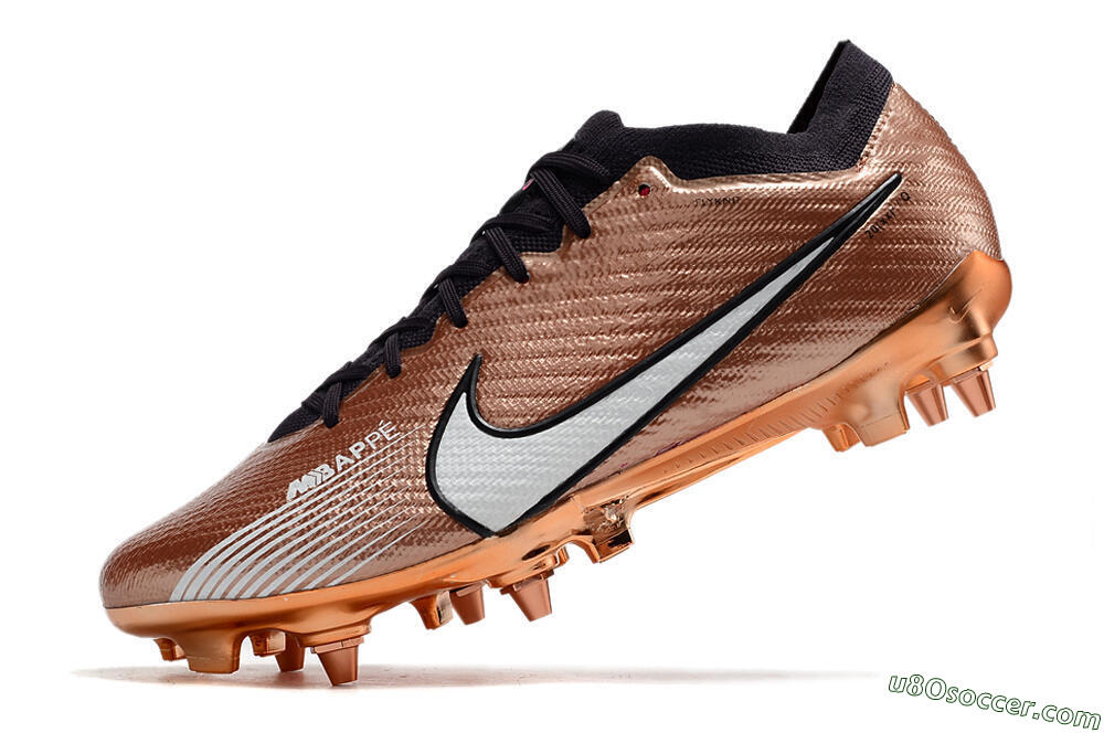 Nike Air Zoom Mercurial Vapor 15 Elite SG Soft Ground Soccer Cleats - Gold/White/Black 5