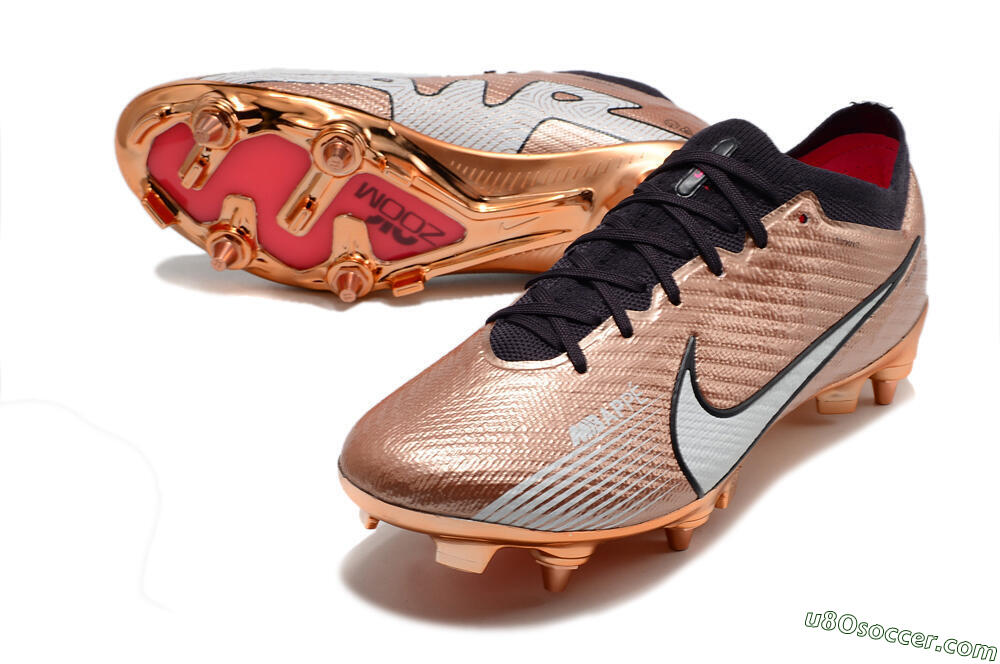 Nike Air Zoom Mercurial Vapor 15 Elite SG Soft Ground Soccer Cleats - Gold/White/Black 3