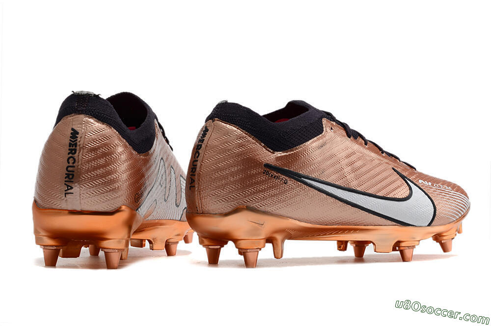 Nike Air Zoom Mercurial Vapor 15 Elite SG Soft Ground Soccer Cleats - Gold/White/Black 6