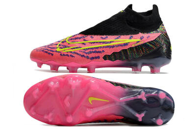 Nike Phantom GX Elite DF FG Firm Ground Soccer Cleats - Pink/Rainbow