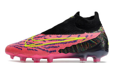 Nike Phantom GX Elite DF FG Firm Ground Soccer Cleats - Pink/Rainbow