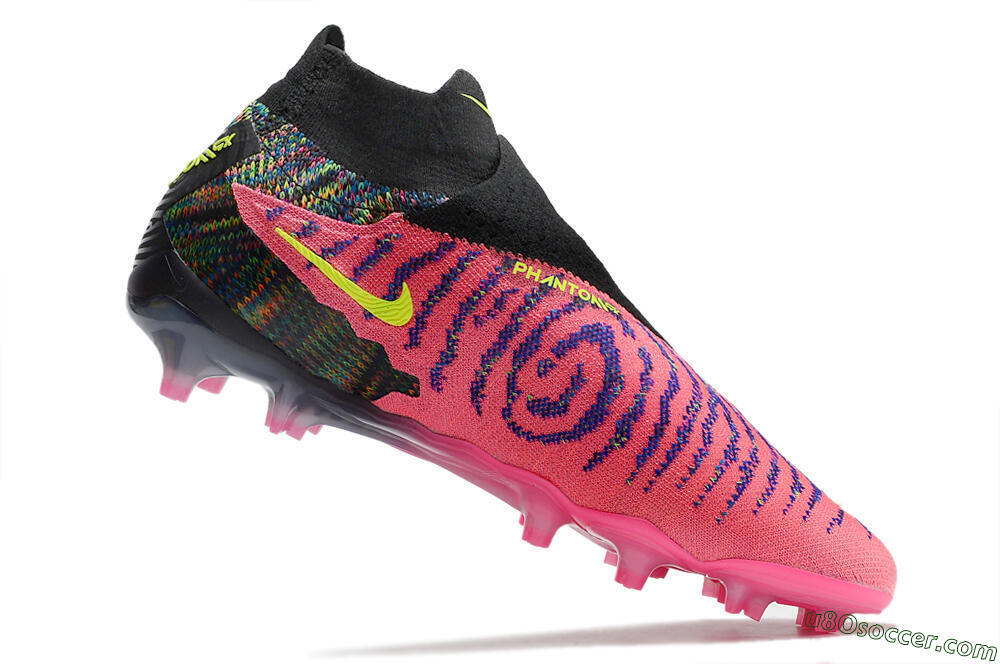 Nike Phantom GX Elite DF FG Firm Ground Soccer Cleats - Pink/Rainbow 4