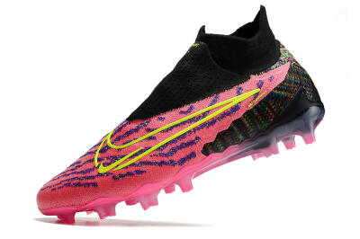 Nike Phantom GX Elite DF FG Firm Ground Soccer Cleats - Pink/Rainbow