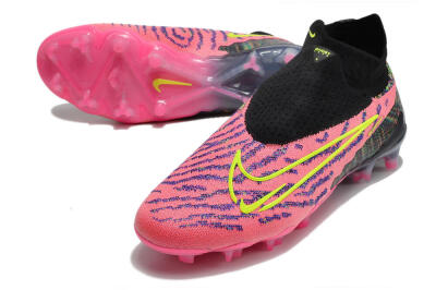 Nike Phantom GX Elite DF FG Firm Ground Soccer Cleats - Pink/Rainbow