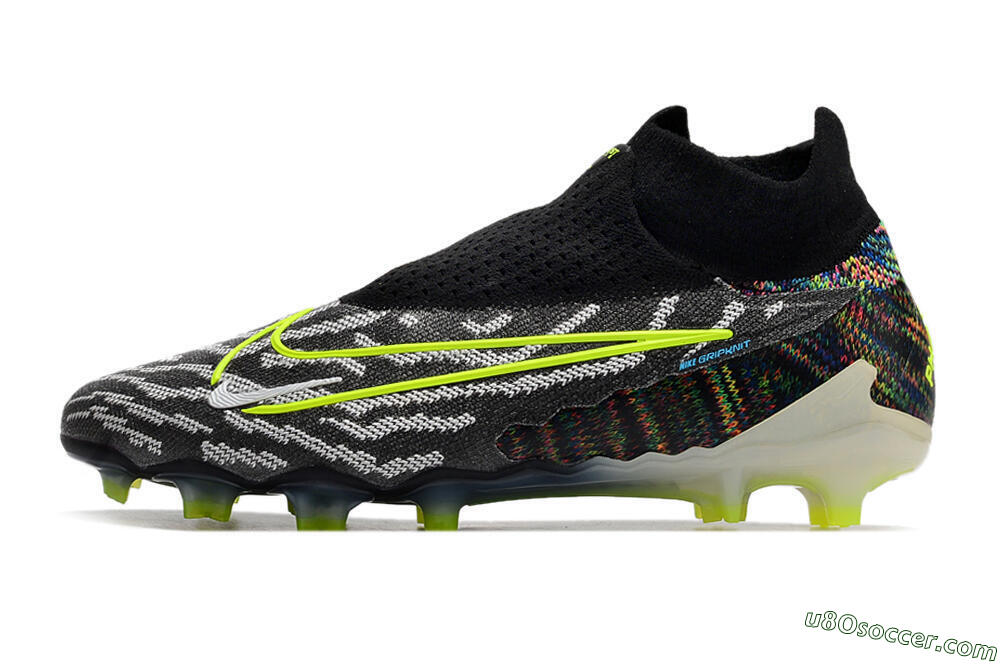 Nike Phantom GX Elite DF FG Firm Ground Soccer Cleats - Black/Rainbow 2