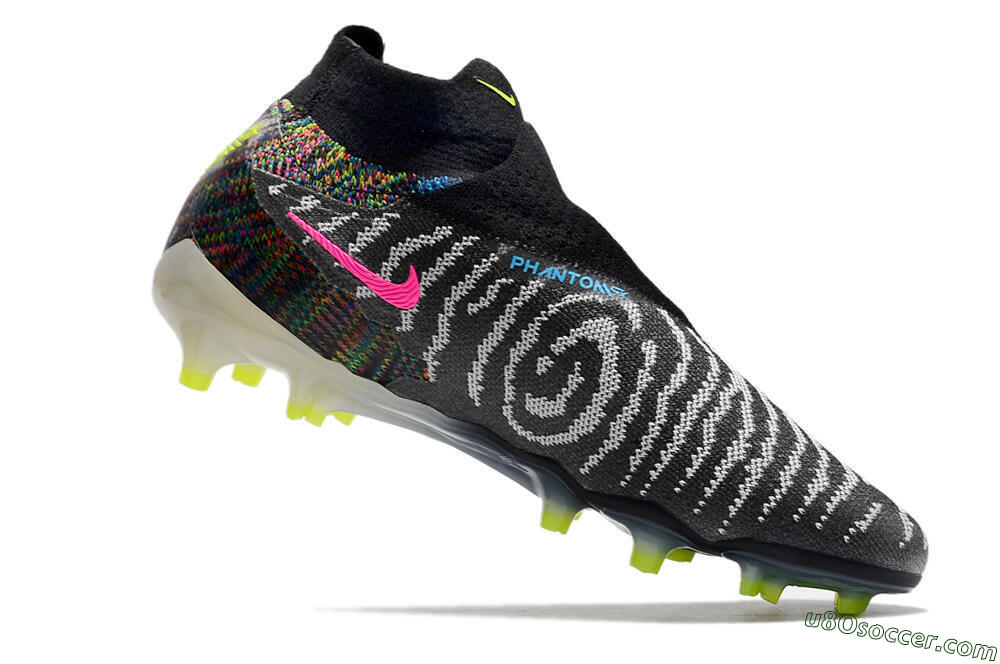 Nike Phantom GX Elite DF FG Firm Ground Soccer Cleats - Black/Rainbow 4