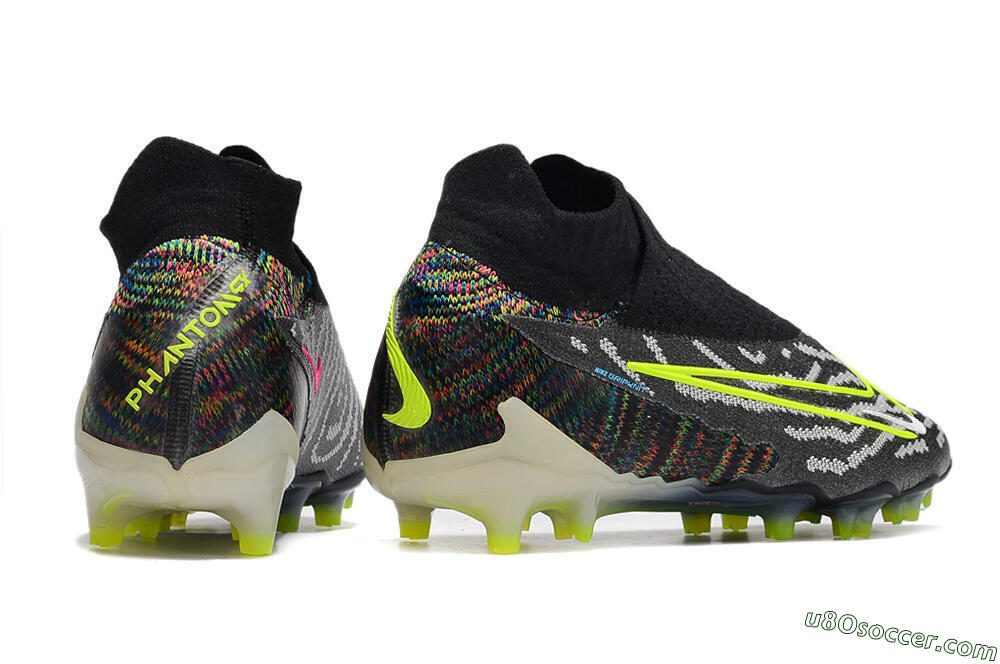 Nike Phantom GX Elite DF FG Firm Ground Soccer Cleats - Black/Rainbow 6
