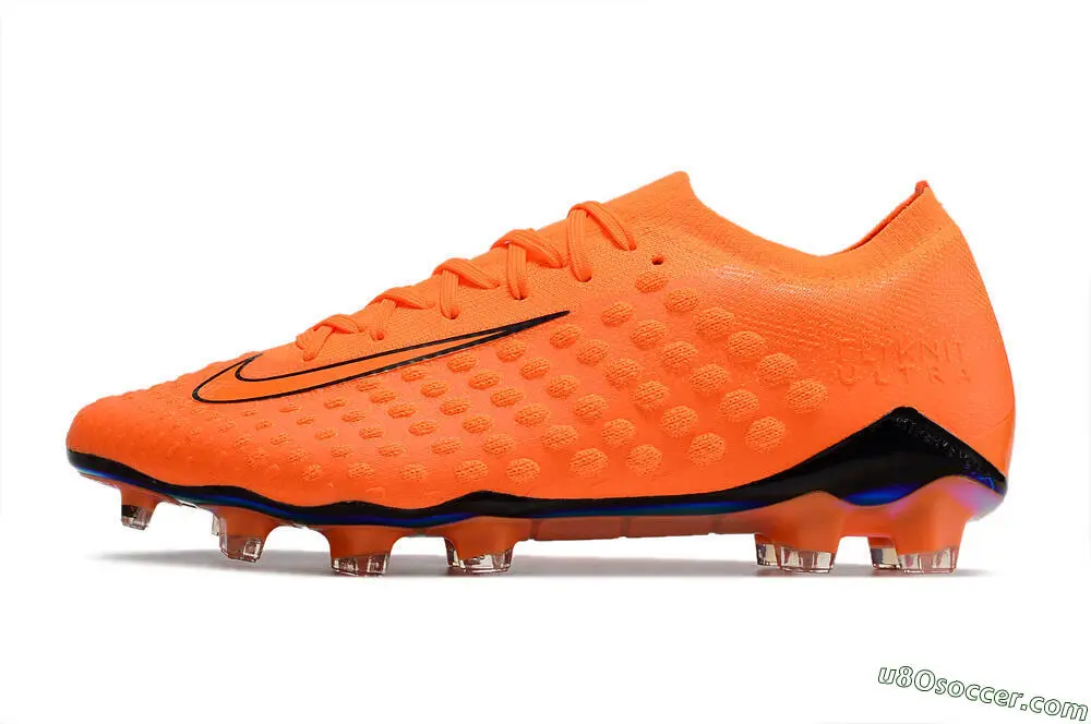Orange and Black FG Soccer Cleats: Nike Phantom Ultra Venom