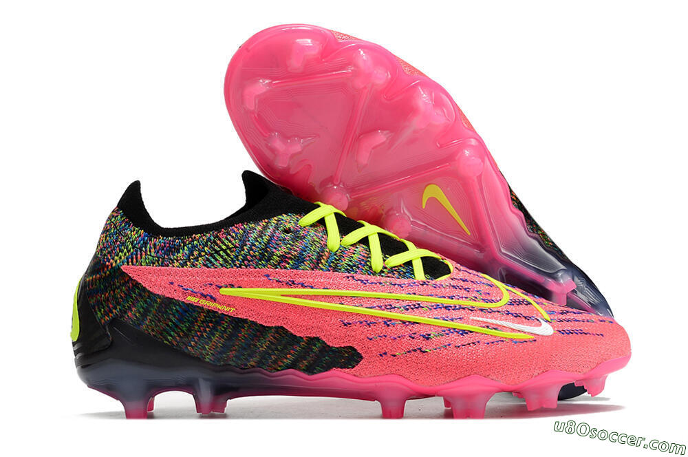 Nike Phantom GX Elite FG Firm Ground Soccer Cleats - Pink/Rainbow 1