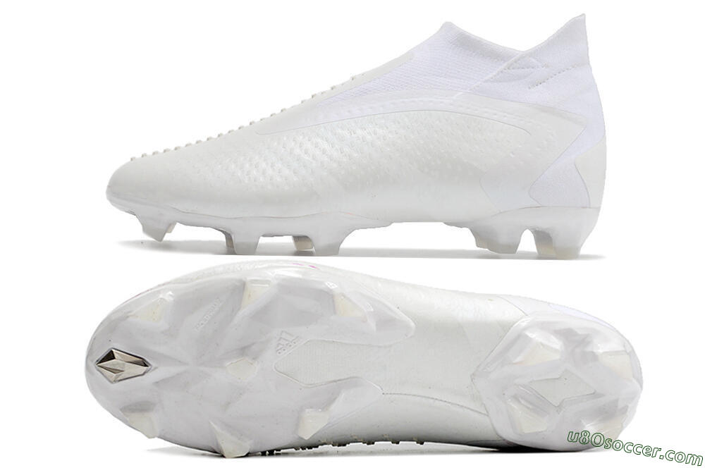Adidas Predator Accuracy+ FG Firm Ground Soccer Cleats - White/White 0