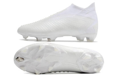 Adidas Predator Accuracy+ FG Firm Ground Soccer Cleats - White/White