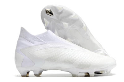 Adidas Predator Accuracy+ FG Firm Ground Soccer Cleats - White/White