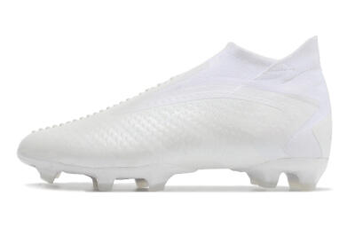 Adidas Predator Accuracy+ FG Firm Ground Soccer Cleats - White/White