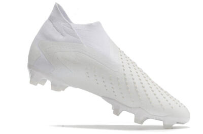 Adidas Predator Accuracy+ FG Firm Ground Soccer Cleats - White/White