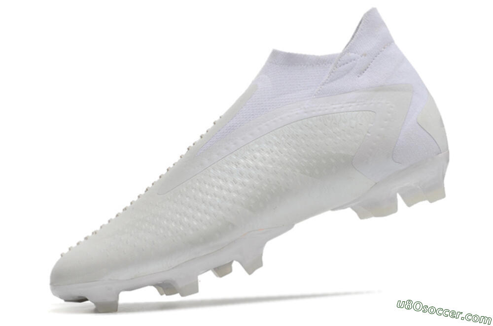 Adidas Predator Accuracy+ FG Firm Ground Soccer Cleats - White/White 5