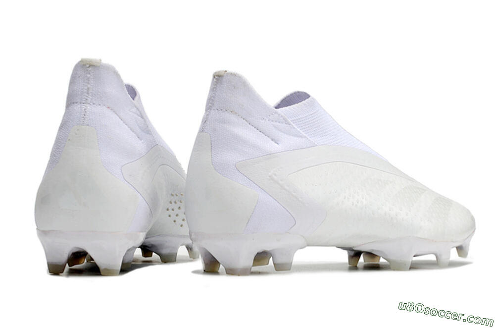 Adidas Predator Accuracy+ FG Firm Ground Soccer Cleats - White/White 6