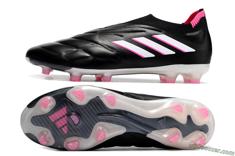 Adidas Copa Pure+ FG Firm Ground Soccer Cleats - Black/White/Pink 0