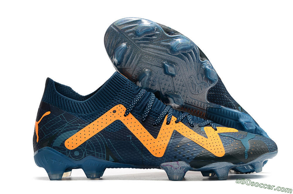 Puma Future Ultimate FG Firm Ground Soccer Cleats - Blue/Yellow 1