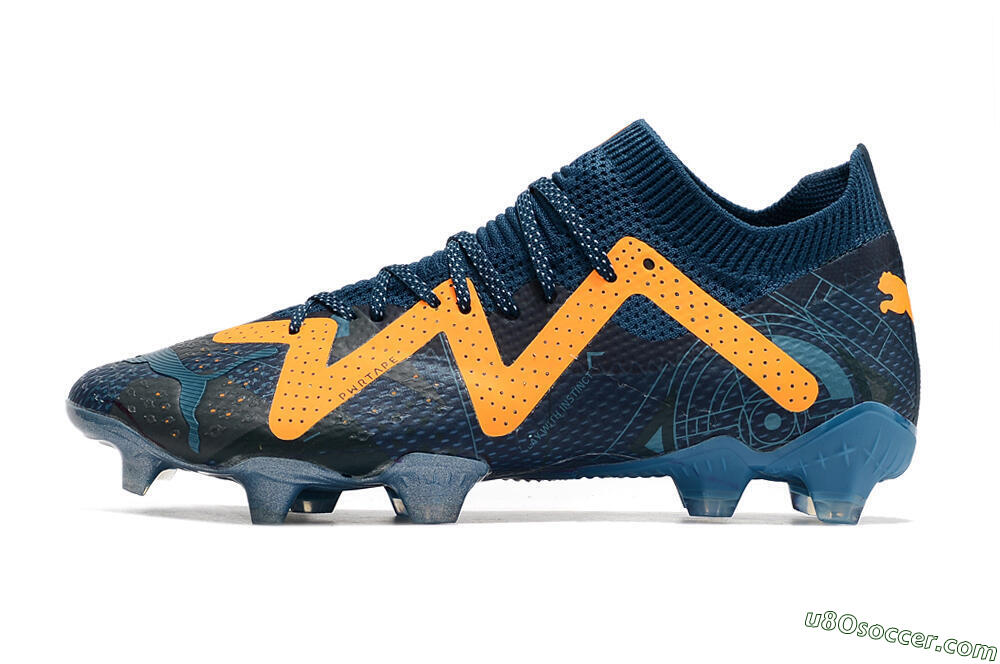 Puma Future Ultimate FG Firm Ground Soccer Cleats - Blue/Yellow 2