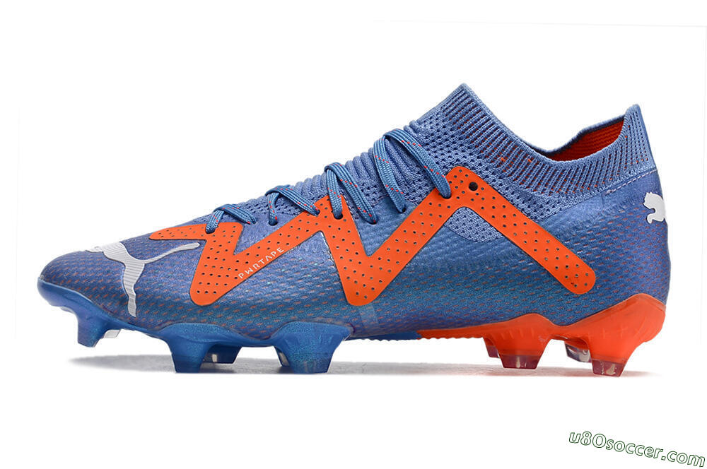 Puma Future Ultimate FG Firm Ground Soccer Cleats - Blue/Orange/White 2
