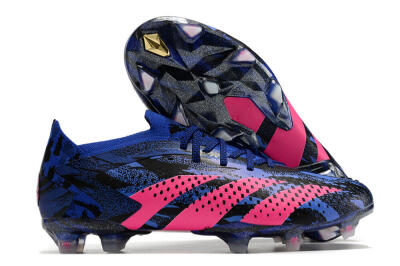 Adidas Predator Accuracy.1 Paul Pogba FG Firm Ground Soccer Cleats - Blue/Black/Pink