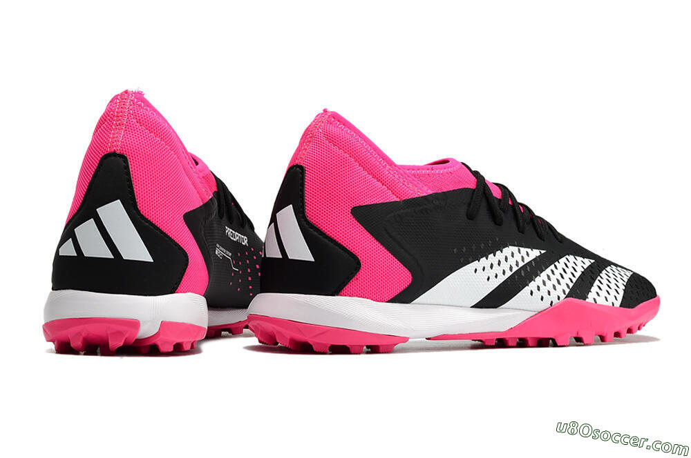 Adidas Predator Accuracy.3 TF Artificial Turf Soccer Shoes - Black/Pink/White 6