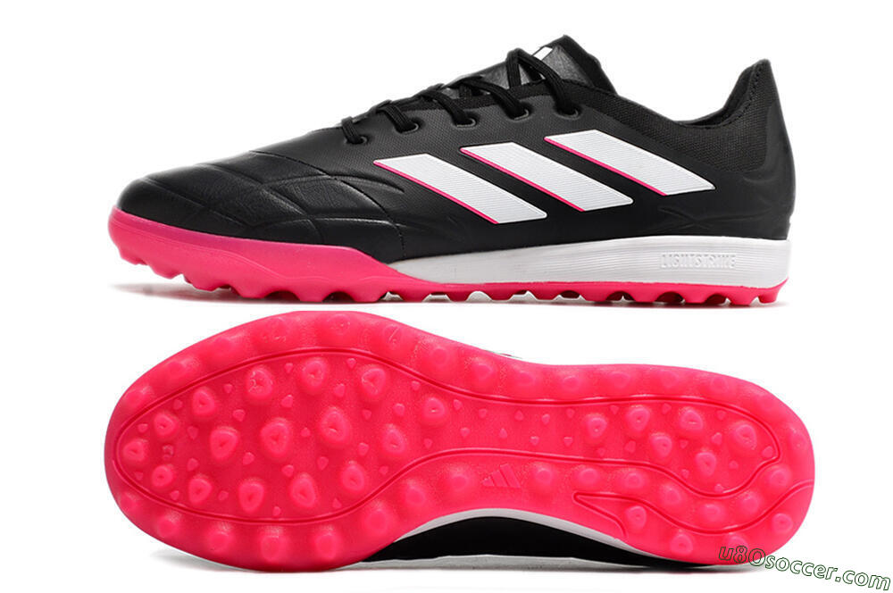 Adidas Copa Pure.3 TF Artificial Turf Soccer Shoes - Black/Pink/White 0