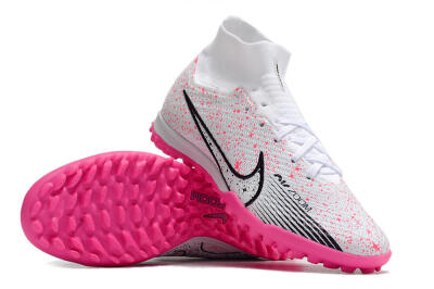 Nike Air Zoom Mercurial Superfly 9 Elite TF Artificial Turf Soccer Shoes - White/Black/Pink