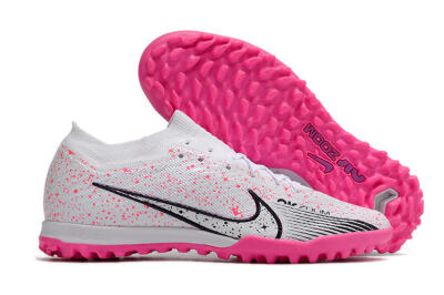 Nike Air Zoom Mercurial Vapor 15 Elite TF Artificial Turf Soccer Shoes - White/Black/Pink