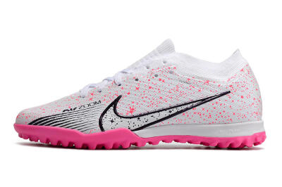 Nike Air Zoom Mercurial Vapor 15 Elite TF Artificial Turf Soccer Shoes - White/Black/Pink