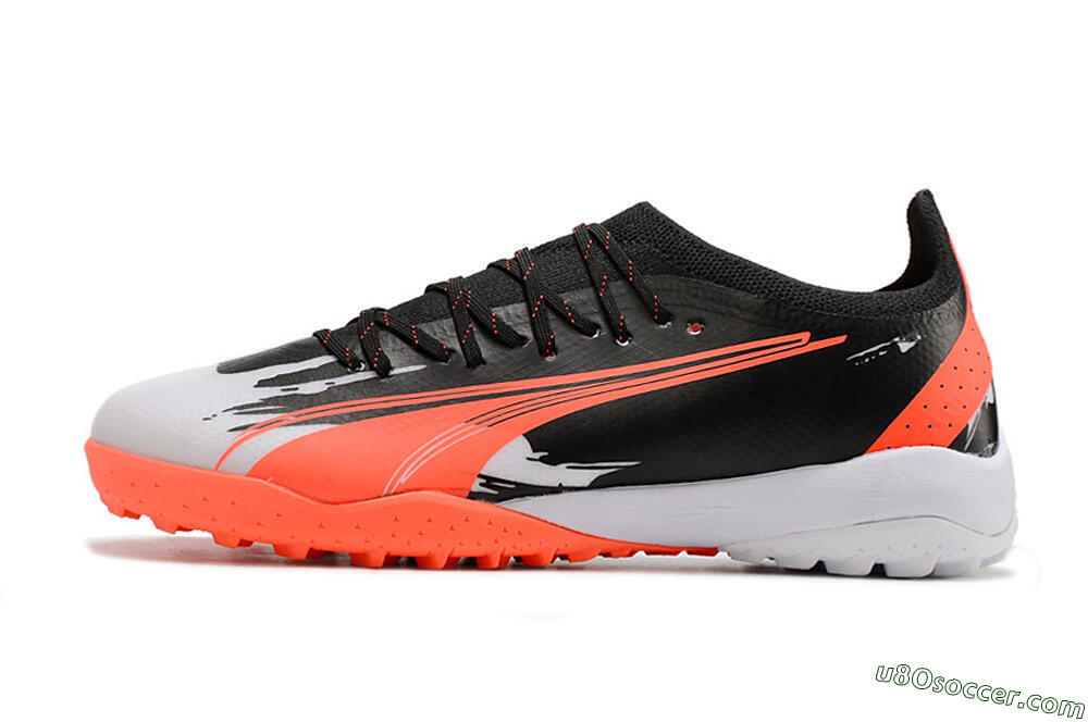 Puma Ultra Ultimate TF Artificial Turf Soccer Shoes - Black/Grey/Red 2