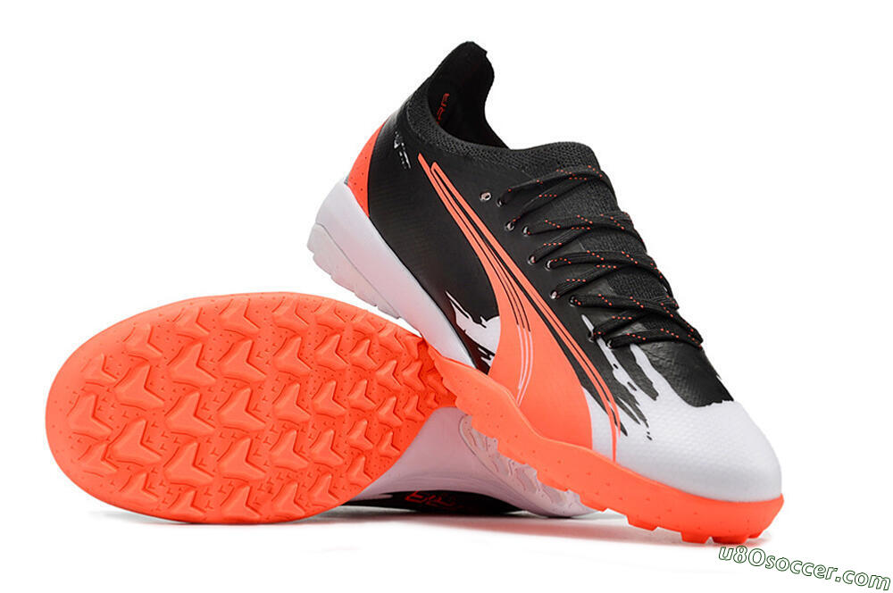 Puma Ultra Ultimate TF Artificial Turf Soccer Shoes - Black/Grey/Red 3