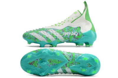 Adidas Predator Freak+ FG Firm Ground Soccer Cleats - White/Green