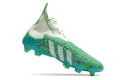 Adidas Predator Freak+ FG Firm Ground Soccer Cleats - White/Green