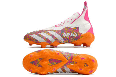 Adidas Predator Freak+ FG Firm Ground Soccer Cleats - White/Orange
