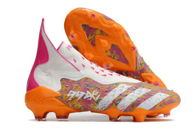 Adidas Predator Freak+ FG Firm Ground Soccer Cleats - White/Orange