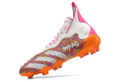 Adidas Predator Freak+ FG Firm Ground Soccer Cleats - White/Orange