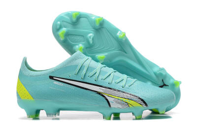 Puma Ultra Ultimate FG Firm Ground Soccer Cleats - Blue/White/Green