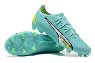 Puma Ultra Ultimate FG Firm Ground Soccer Cleats - Blue/White/Green