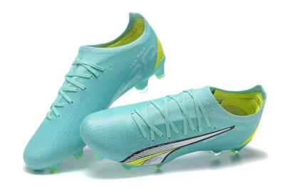 Puma Ultra Ultimate FG Firm Ground Soccer Cleats - Blue/White/Green